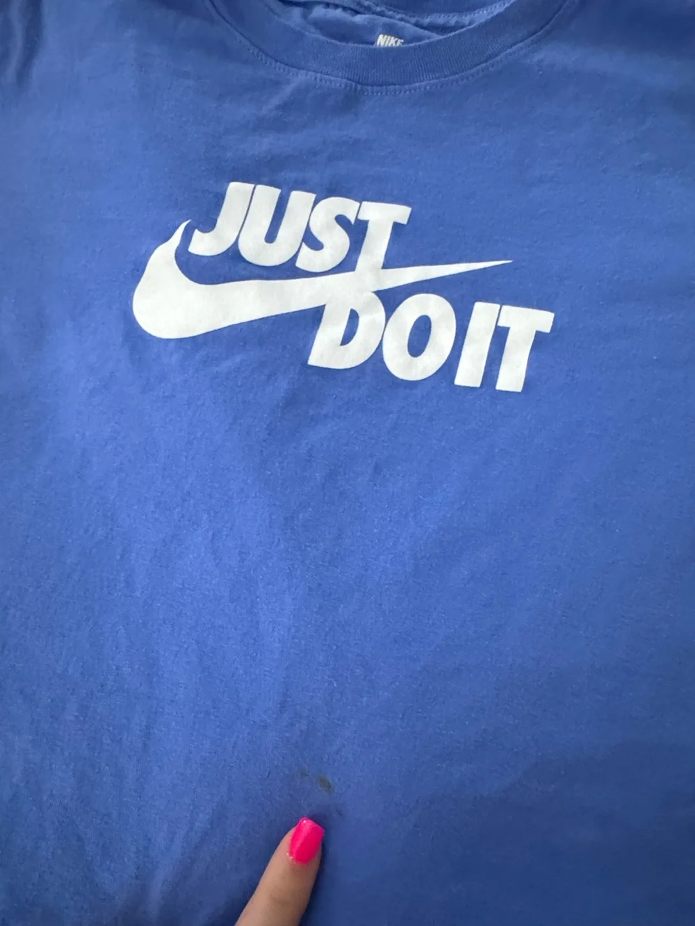 Nike Blue Kids' 'Just Do It' Short Sleeve Tee big boys XL